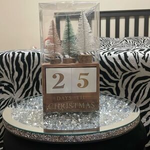 New Eccolo wooden home Xmas decor Perpetual count down till Christmas calendar